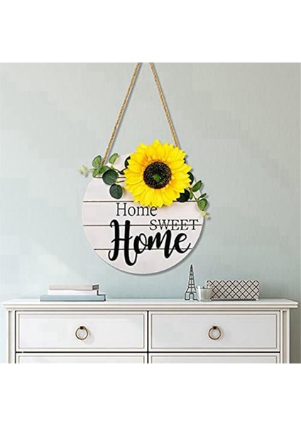 Ayçiçeği Ev Ahşap Kolye Dekor Çelenk Ayçiçeği Ahşap Kapı Dekorasyonu Ahşap Çelenk Için Hoş Geldiniz Tabelası (Yurt Dışından) indirimleri