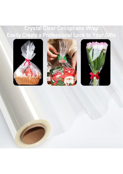 100FT Şeffaf Selofan Sargısı Rulosu 34IN x 100FT Ekstra Geniş Açık Ambalaj Kağıdı, Şeffaf Kalın Şeffaf Selofan Kağıdı (Yurt Dışından) indirimleri