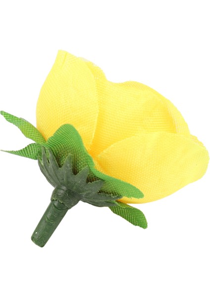 Sarı Kumaş Ipek Yapay Gül Çiçek Kafaları 50 Adet Dekorasyon Paketi Için (Yurt Dışından) indirimleri