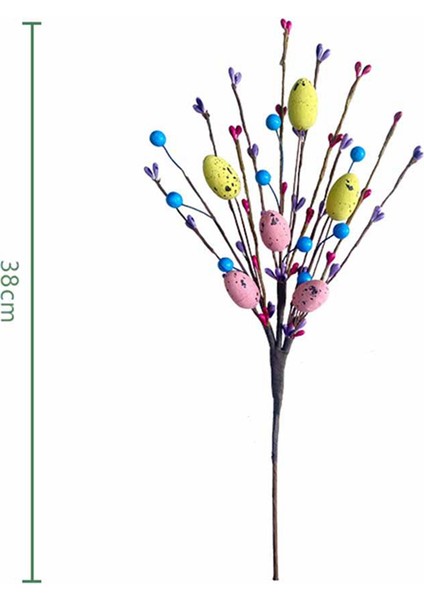 Pastel Paskalya Yumurtaları ve Çilek ile Yapay Paskalya Sprey Vine- Dekoratif Bahar Çiçek Kökleri- Easter Yumurta Şubeleri C (Yurt Dışından) fırsatları