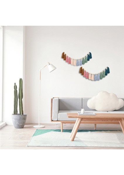 2pcs Gökkuşağı Boho Püskül Çelenk Ahşap Boncuklar ile Renkli Duvar Asılı Çelenk Parti Bebek Duş Dekor (Yurt Dışından) fiyatları