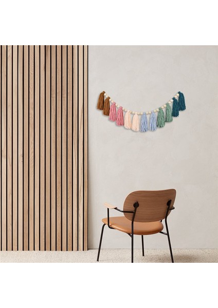 2pcs Gökkuşağı Boho Püskül Çelenk Ahşap Boncuklar ile Renkli Duvar Asılı Çelenk Parti Bebek Duş Dekor (Yurt Dışından) modelleri