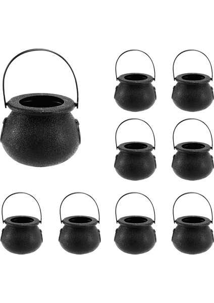 24 Paket Plastik Siyah Cadı Şeker Kaseleri, Cadılar Bayramı, Paskalya Için Saplı Tencere, St Patrick Günü Partisi Iyilikleri (Yurt Dışından)