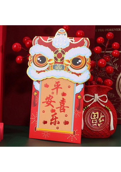 Çin Kırmızı Zarf Bahar Festivali Yeni Yıl Şanslı Para Zarfları, 16 Adet Çin Tarzı Tasarım Renkli Zarflar (Yurt Dışından) modelleri