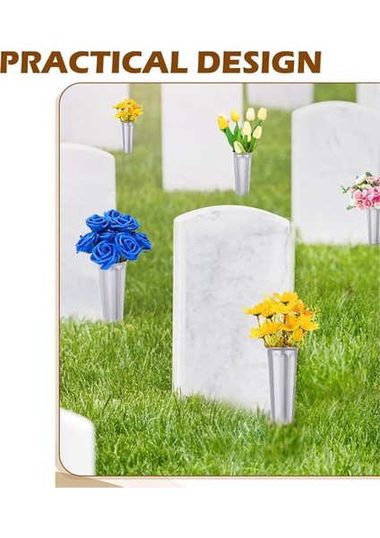 12 Pcs Mezarlık Vazri Varlıklar Memorial Floral Vazolar Mezar Çiçek Tutucu Koni Grey Gri (Yurt Dışından) indirimleri