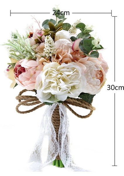 Yapay Peony Gül Çiçek Buketi Gelin Nedime El Yapımı Düğün Buket Ipek Gelin Buket Tutma Çiçeği (Yurt Dışından) fiyatları