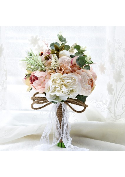Yapay Peony Gül Çiçek Buketi Gelin Nedime El Yapımı Düğün Buket Ipek Gelin Buket Tutma Çiçeği (Yurt Dışından) modelleri