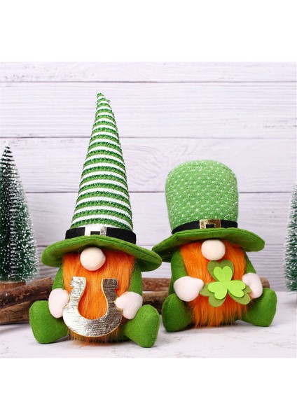 St Patricks Günü Dekorasyonları - St Patricks Günü Dekor Gnome Peluş Yeşil Irlanda Leprechaun Bebek Leprechaun Heykelcik (Yurt Dışından) fiyatları