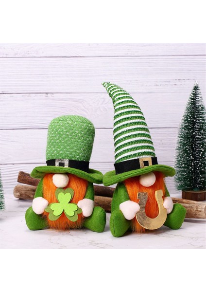 St Patricks Günü Dekorasyonları - St Patricks Günü Dekor Gnome Peluş Yeşil Irlanda Leprechaun Bebek Leprechaun Heykelcik (Yurt Dışından) modelleri