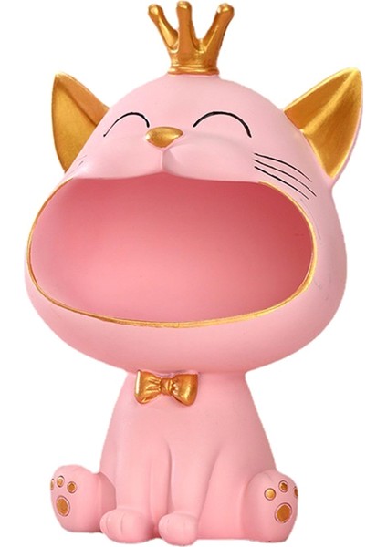 Giriş Kedileri Heykel Anahtar Kase Giriş Yolu Masa Depolama Kasesi Tepsisi Büyük Ağız Kedileri Saklama Kutusu Heykeli Kediler Organizatör-A (Yurt Dışından)