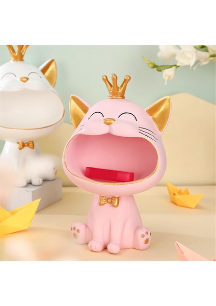 Giriş Kedileri Heykel Anahtar Kase Giriş Yolu Masa Depolama Kasesi Tepsisi Büyük Ağız Kedileri Saklama Kutusu Heykeli Kediler Organizatör-A (Yurt Dışından) indirimleri