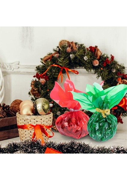 2 Rulo Noel Selofan Rulo Selofan Sarma Kağıt Selofan Sarma Kağıt Hediye Sepeti Işlemleri Paket Depolama (Yurt Dışından)