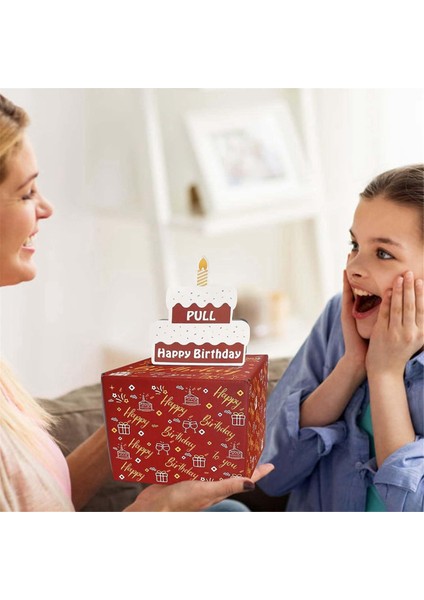 Nakit Hediye Çekme Için Mutlu Yıllar Para Kutusu, Arkadaşlar ve Aile Için Kek Kartı ile Mükemmel Hediye Kutusu, Mavi (Yurt Dışından) fiyatları