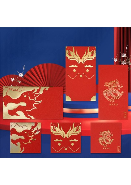 60PCS Çin Yeni Yılı Kırmızı Zarflar, Bahar Festivali Dragon Yıllık Şanslı Para Paketleri 2024 (Yurt Dışından) modelleri