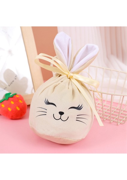 18 Adet Paskalya Tavşanı Hediye Çantaları Tavşan Kulak Kadife Çizme Çantaları, Tavşan Hediye Torbaları Tavşan Partisi Favors, 6 Renk (Yurt Dışından) indirimleri