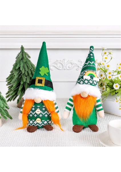 St Patricks Günü Gnomes 2 St Patrick Günü Hediyeleri, Yüzsüz Yaşlılar Irlanda Festival Asılı Süsleme Süs (Yurt Dışından) fiyatları