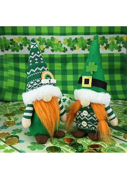 St Patricks Günü Gnomes 2 St Patrick Günü Hediyeleri, Yüzsüz Yaşlılar Irlanda Festival Asılı Süsleme Süs (Yurt Dışından) fırsatları