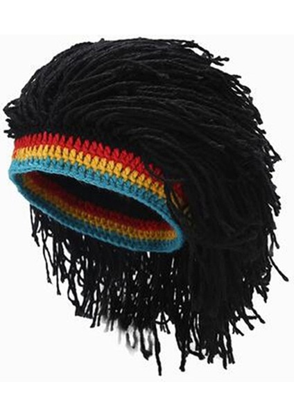 Bir Peruk Beanie Erkekler Kapaklar Hip Hop Kapak El Yapımı Tığ Kış Sıcak Şapka Gorro Cadılar Bayramı Noel Hediyeleri Komik Parti Peruk (Yurt Dışından) fiyatları