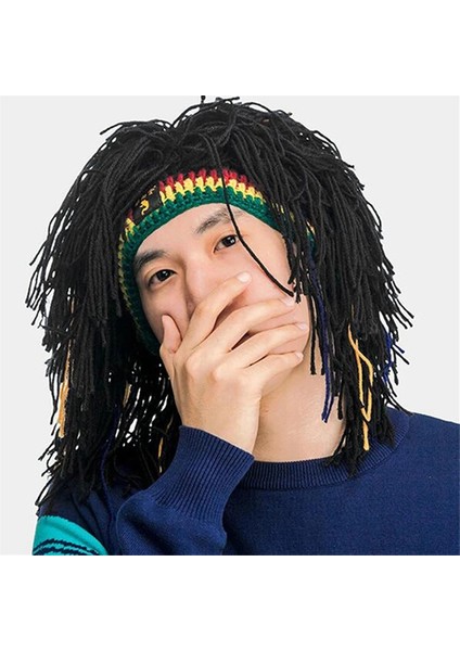 B Wıg Beanie Erkekler Hip Hop Kapakları El Yapımı Taş Kış Kış Sıcak Şapka Gorro Cadılar Bayramı Noel Günü Hediyeleri Komik Parti Peruk (Yurt Dışından) modelleri