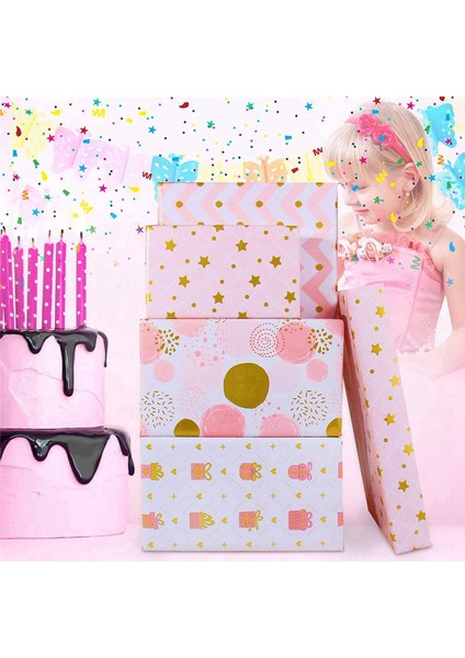 Pembe Altın Doğum Günü Hediyesi Paper Kızlar Parti, Düğün, Sevgililer Günü Için Katlanmış Çarşaflar, Tüm Durumlar (Yurt Dışından) fiyatları