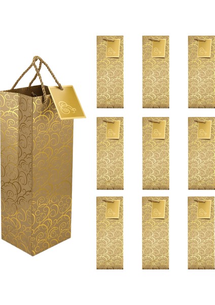 Şarap Torbaları, Kraft Kağıt Şarap Çantası 10 Adet Kulplu Şarap Torbaları, Tek Şişe Kağıt Şarap Torbası Noel, Parti, Alışveriş, Perakende Ürünleri Için Toplu (Yurt Dışından) modelleri