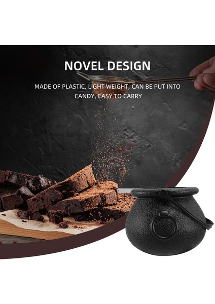 24 Paket Plastik Siyah Cadı Şeker Kaseleri, Cadılar Bayramı, Paskalya Için Saplı Tencere, St Patrick Günü Partisi Iyilikleri (Yurt Dışından) fırsatları