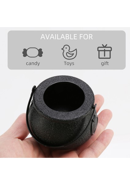 24 Paket Plastik Siyah Cadı Şeker Kaseleri, Cadılar Bayramı, Paskalya Için Saplı Tencere, St Patrick Günü Partisi Iyilikleri (Yurt Dışından) indirimleri