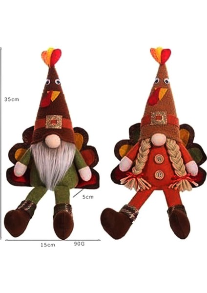 Gnome Peluş Hindi Süsü El Yapımı Isveç Mr &amp; Bayan Ev Için Gnomes Ev Sonbahar Hasat Partisi Malzemeleri Dekorasyonlar (Yurt Dışından) modelleri