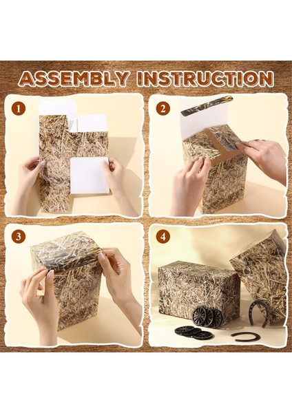 18PCS Batı Partisi Dekorasyonları Çiftlik Doğum Günü Bebek Duşu Düğün Masa Dekorasyon Malzemeleri (Yurt Dışından) fiyatları