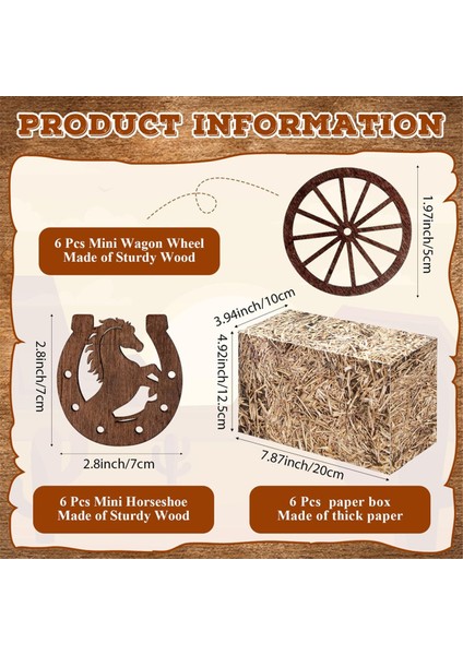 18PCS Batı Partisi Dekorasyonları Çiftlik Doğum Günü Bebek Duşu Düğün Masa Dekorasyon Malzemeleri (Yurt Dışından) fırsatları