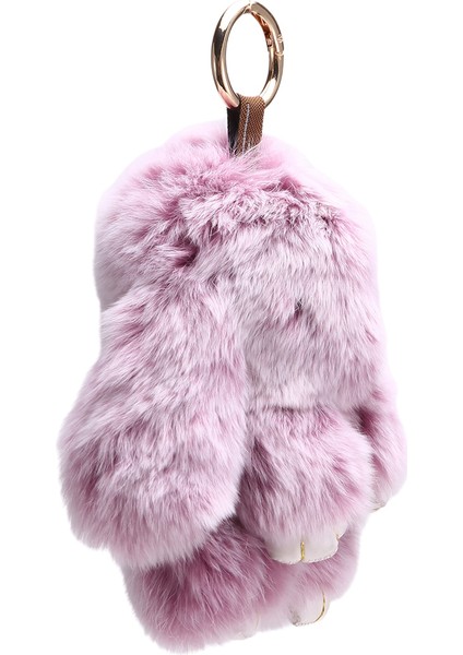 Yumuşak Sevimli Tavşan Kürk Pom Pom Anahtarlık Kabarık Gerçek Rex Tavşan Anahtarlık Dekorasyon (Yurt Dışından) fiyatları