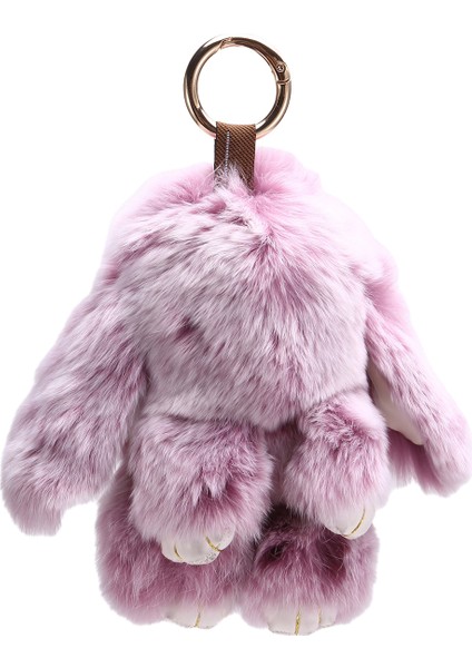 Yumuşak Sevimli Tavşan Kürk Pom Pom Anahtarlık Kabarık Gerçek Rex Tavşan Anahtarlık Dekorasyon (Yurt Dışından) modelleri