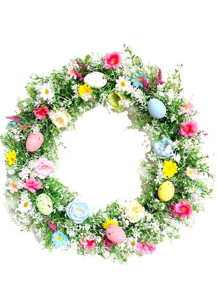 13.8 Paskalya Çelengi Çiçekler, Sicim, Ev Kapalı Dış Mekan Ön Kapı Duvar Dekorasyonları (Yurt Dışından)