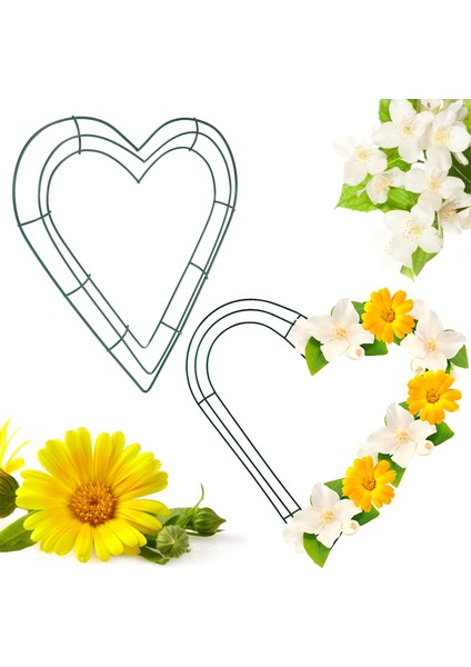 3 Paket Kalp Metal Çelenk 12 Inç Kalp Şeklinde Tel Çelenk Çerçeve Ev Düğün Için Sevgililer Günü Diy El Sanatları (Yurt Dışından) modelleri