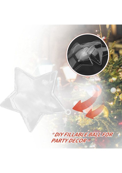 20PCS 80MM Dıy Dolab Toplar Temiz Plastik Süslemeler Topları Noel Ağacı Süslemesi Bükücü Parti Malzemeleri (Yıldız Şekli) (Yurt Dışından) fiyatları