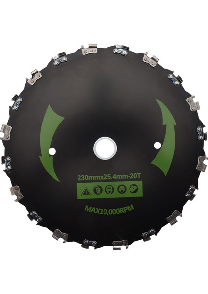 9 Inç Zincir Testere Diş Biçme Bıçağı 20 Diş Testere Fırçası Kesici Çimen Gaz Elektrik Düzeltici Bahçesi (B) (Yurt Dışından)