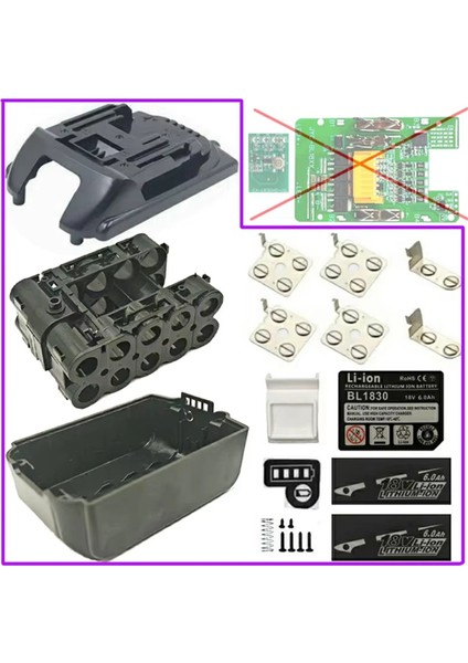 BL1830B Lityum Iyon Pil Kılıfı 10X18650 Makita 18V Li-Ion Pil Paketi Kutu Üst Kabuk LED Çıkartma Muhafazaları (Yurt Dışından) modelleri