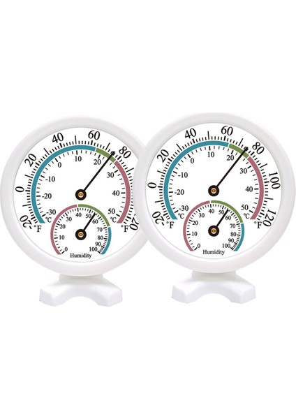 2pcs Mini Iç Mekan Termometresi Higrometre 2 1 Sıcaklık Nemi Duvar, Beyaz Için Dış Mekan Monitör Göstergesi (Yurt Dışından)