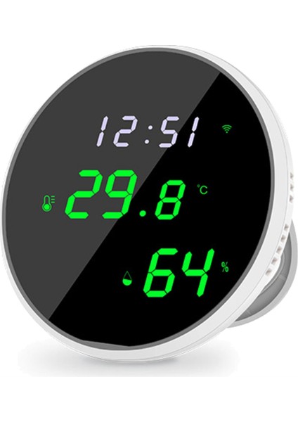 Wifi Odası Termometre Iç Mekan Higometre: LED Arkadan Aydınlatmalı Ekranlı Akıllı Sıcaklık Nem Monitörü (Yurt Dışından)
