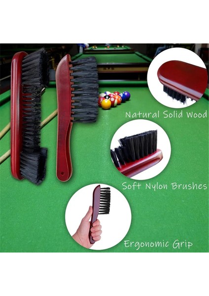 Bilardo Masası Fırça Seti Hafif Ahşap Saplı Temizleme Aleti Bilardo Masası Için Fırça ve Bıçak Fırçası (Yurt Dışından) modelleri