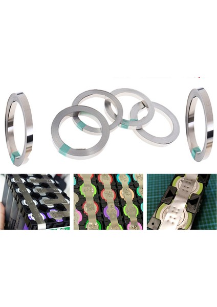 1 Rulo 10 Metre Nikel Kaplamalı Çelik Şerit, Pil ve Nokta Kaynağı Için Plaka Çelik Bandı, 15X0.15MM (Wxt) (Yurt Dışından) fiyatları