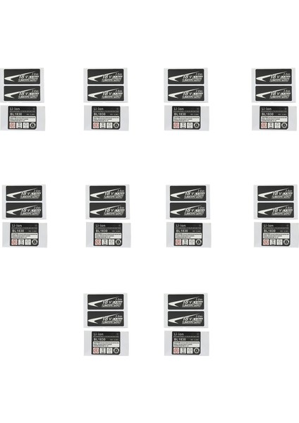 10 Set BL1830 Etiket Lityum Iyon Pili 18V 3.0AH Etiket Etiketi Makita 18V Pil Logosu Için Uygun (Yurt Dışından)