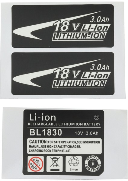 10 Set BL1830 Etiket Lityum Iyon Pili 18V 3.0AH Etiket Etiketi Makita 18V Pil Logosu Için Uygun (Yurt Dışından) fiyatları