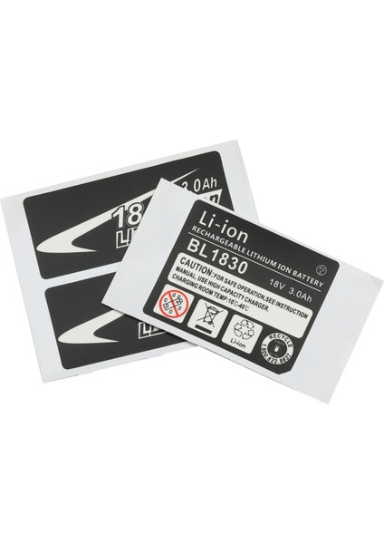 10 Set BL1830 Etiket Lityum Iyon Pili 18V 3.0AH Etiket Etiketi Makita 18V Pil Logosu Için Uygun (Yurt Dışından) fırsatları