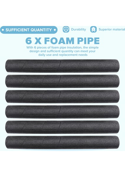 6 Adet Boru Yalıtım Köpüğü Tüp -Foam Boru Kapakları -Soft Köpük Boru Yalıtım Sargısı Sarmal Bodrum Kutup Kapağı Koruyucu (Yurt Dışından) fırsatları