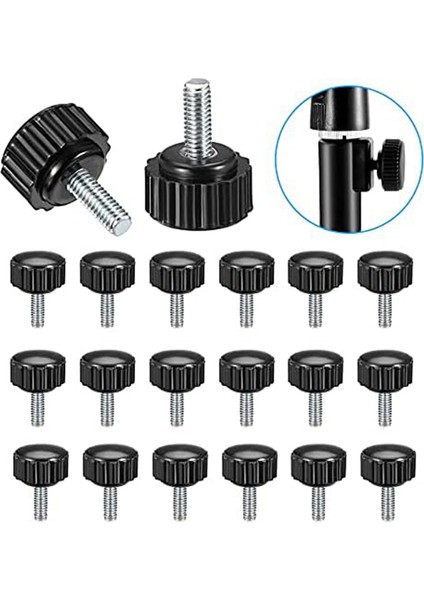 Dişli Tırtlalı Thumbsscrew, 20 Adet M4 x 10 mm Montaj Cıvataları Düğmeler Üzerinde Vidalı Tutamaklar Siyah Yuvarlak Sıkıştırma Vidası Düğmeleri (Yurt Dışından) fiyatları
