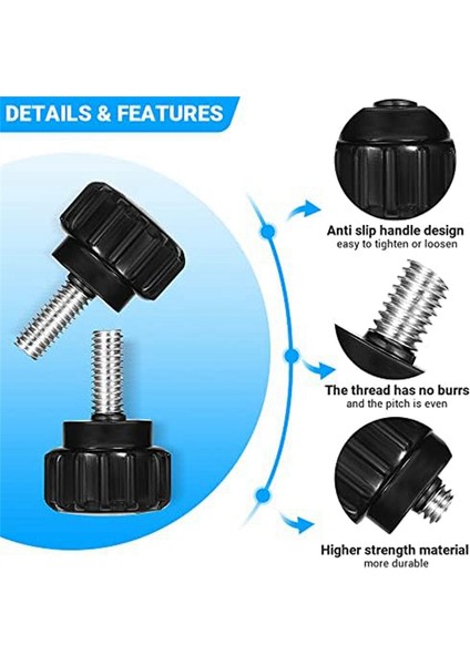 Dişli Tırtlalı Thumbsscrew, 20 Adet M4 x 10 mm Montaj Cıvataları Düğmeler Üzerinde Vidalı Tutamaklar Siyah Yuvarlak Sıkıştırma Vidası Düğmeleri (Yurt Dışından) modelleri