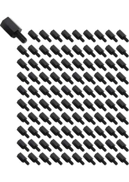 100PCS M3 Iplik 8mm+6mm Pcb Sabit Naylon Hex Standoff Ara Direği (Yurt Dışından)