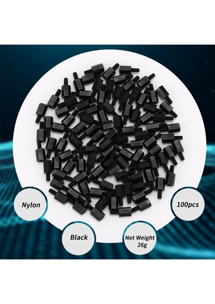 100PCS M3 Iplik 8mm+6mm Pcb Sabit Naylon Hex Standoff Ara Direği (Yurt Dışından) fırsatları