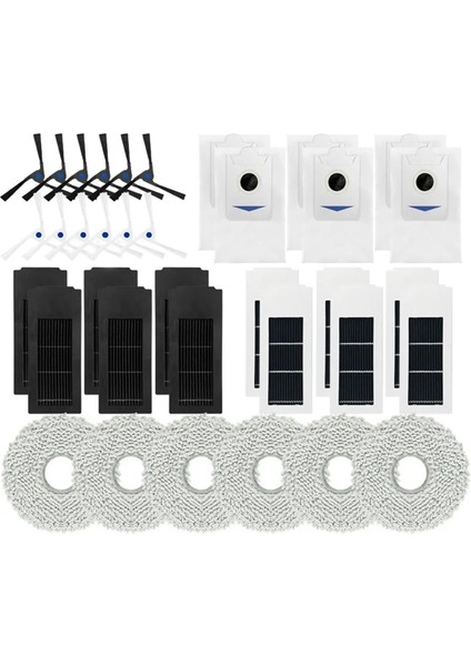 Ecovacs Deebot X2 / X2 Omnı / X2 Pro Robot Vakum Süpürge Yan Fırçası Hepa Filtre Toz Torbası Mop Kumaşları Aksesuarlar (Yurt Dışından)
